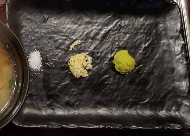 豚カツチョンドンのレモン塩とトリュフ塩